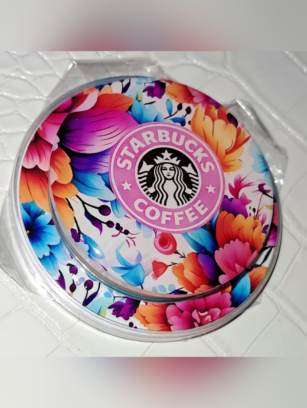 New! Starbucks Flowers Pop Socket 2"x2"